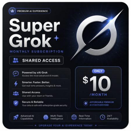 Super Grok Monthly Subscription - Shared Access | $10/Month